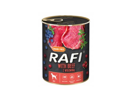 rafi dog adult hovaedzie s cucoriedkami 800g