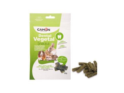 camon dental vegetal snacks pre hlodavce bylinky a jablko 60g