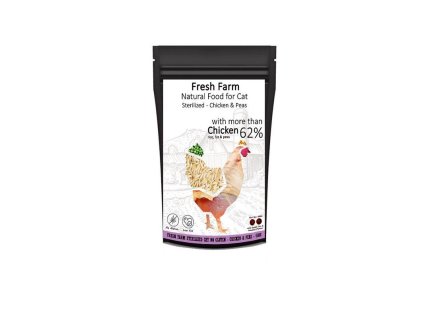 fresh farm no gluten cat sterilized kuracie s hraskom 10kg