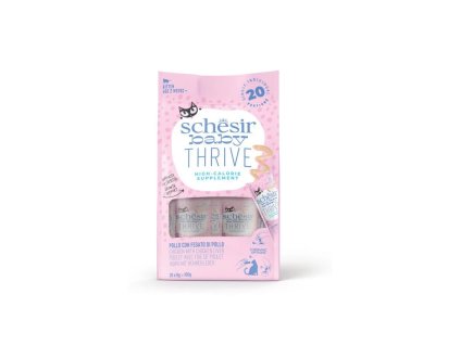 schesir babykitten thrive kuracia proteinova pochutka 20x8g
