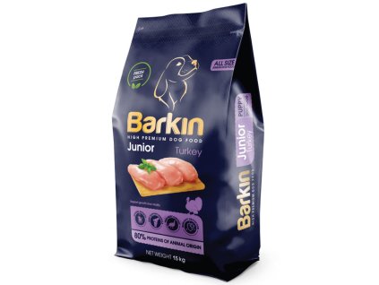 barkin puppyjunior high premium turkey morcacie 15kg