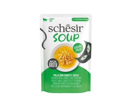 schesir soup cat kuracie s mrkvou a tekvicou 40g