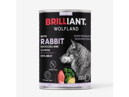 brilliant wolfland rabbit with broccoli and quinoa 400g