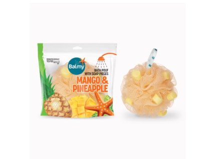 566d87a3f1c7d8 kupelnova spongia s kuskami mangovo ananasoveho mydla balmy 23g