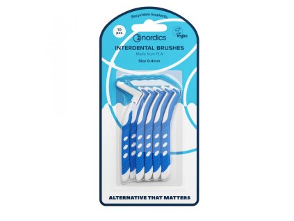 h623794a3893bb medzizubne kefky z recyklovatelneho bioplastu pla 0 40 mm nordics 10 ks