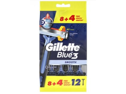 Gillette Blue 3 (Blue3) Smooth strojček na holenie 8+4ks (12ks)