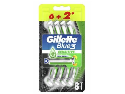 Gillette Blue 3 (Blue3) Sensitive strojček 8ks