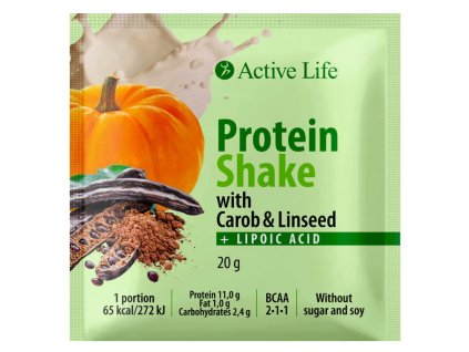 Proteínový koktail s karobom a ľanovým semienkom