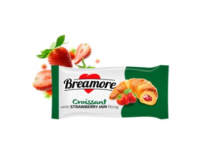 Breamore Croissant plnený jahodovým džemom 55 g