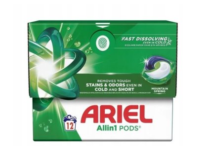 Ariel Mountain Spring gélove tablety na pranie 12ks