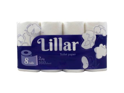 Toaletný papier Lillar 100% celulóza, 2 vrst., 8ks