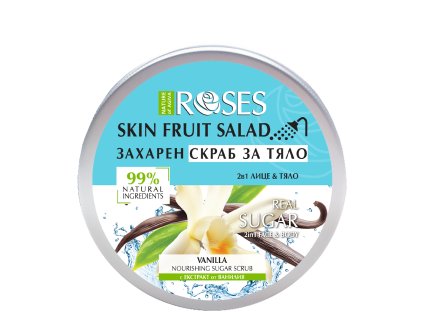 2v1 Cukrový peeling s vanilkou FRUIT SALAD 200 ml - NATURE OF AGIVA
