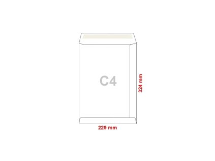 Obálky C4 tašky ofset, samolepiace - 25 ks