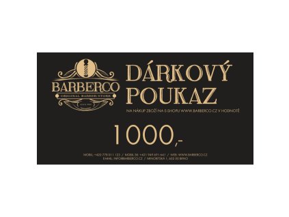 Darčekový poukaz BARBERCO v hodnote 50 €
