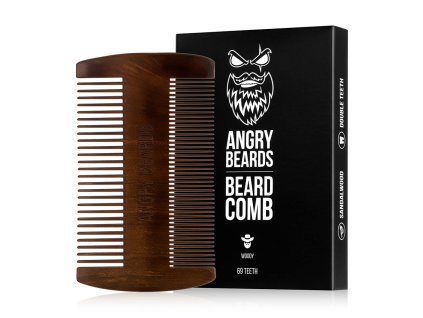 Drevený hrebeň na fúzy ANGRY BEARDS Beard comb Woody