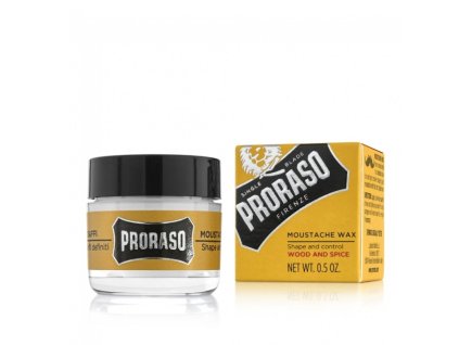 Vosk na fúzy PRORASO Moustache wax Drevo a korenie 15 ml