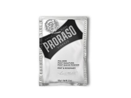 Púder po holení PRORASO Post shave powder Mäta a rozmarín 100 g