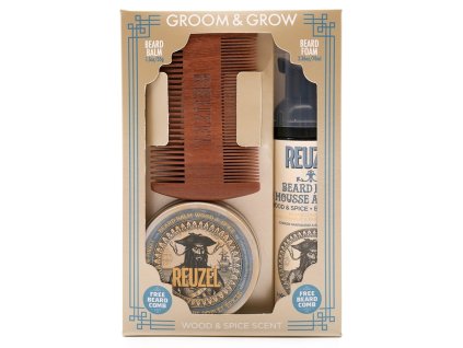 Darčeková sada na starostlivosť o bradu REUZEL Drevo a korenie