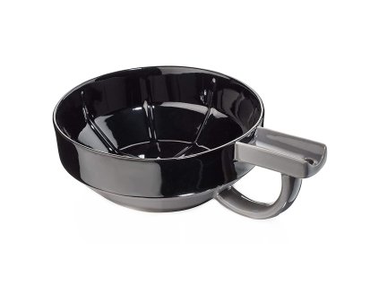 Porcelánová miska na holenie FINE Shaving lather bowl Čierno-sivá