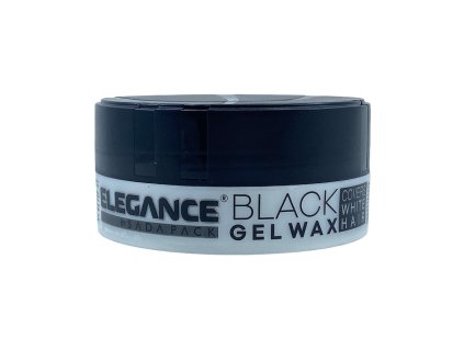 Čierny krycí gél na vlasy ELEGANCE Black gel wax 140 g