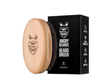 Drevená kefa na fúzy a bradu ANGRY BEARDS Beard brush Gentler