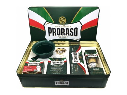 Klasická darčeková sada na holenie so štetkou PRORASO Eukalyptus