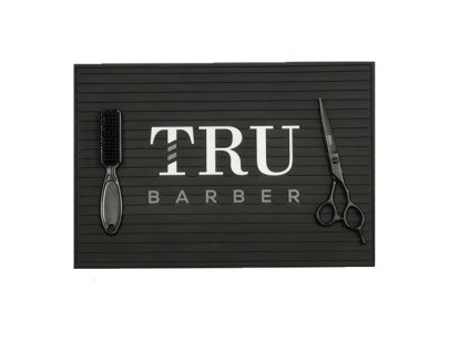 Protišmyková podložka na náradie TRUBARBER čierna s bielym logom - malá