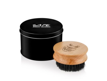 Bezpečná kefa na fúzy z kančích štetín ANGRY BEARDS Beard brush