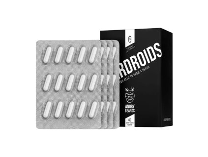 Vitamíny na rast fúzov ANGRY BEARDS Beardroids 60 ks