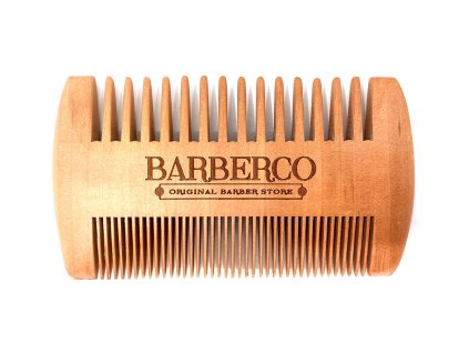 Drevený hrebeň na bradu BARBERCO Double beard comb