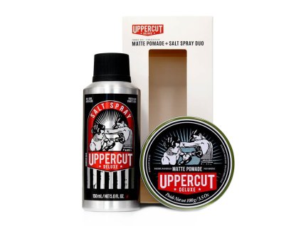 Výhodná sada UPPERCUT Deluxe Matná pomáda + Sea salt sprej