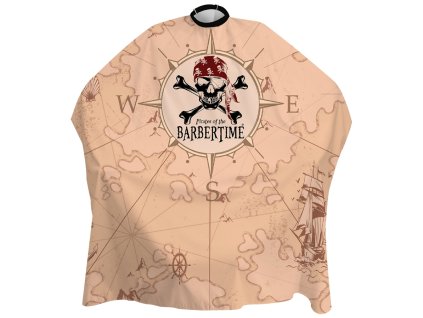 Barber pláštěnka pirátska mapa BARBERTIME Mapped cape