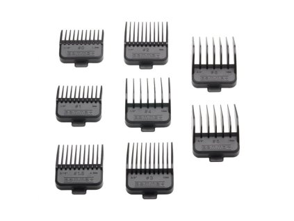 Sada magnetických hrebeňov pre strihacie strojčeky GAMMA PIÚ - Set 8 ks (1,5 - 19 mm)