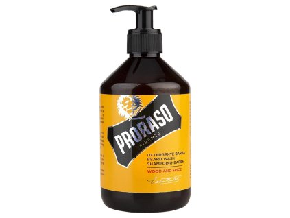 Šampón na bradu PRORASO Beard wash Drevo a korenie 500 ml