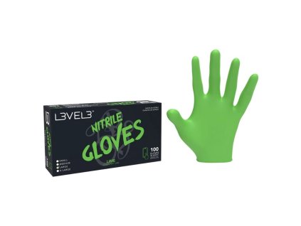 Zelené profesionálne nitrilové rukavice L3VEL3 Nitrile gloves Lime 100 ks