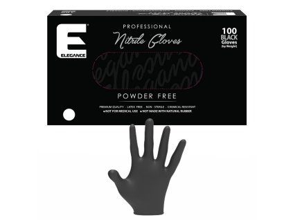 Čierne profesionálne nitrilové rukavice ELEGANCE Nitrile gloves Black 100 ks