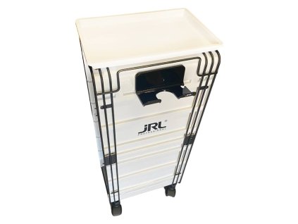 Kadernícky pojazdný vozík JRL Barber trolley White