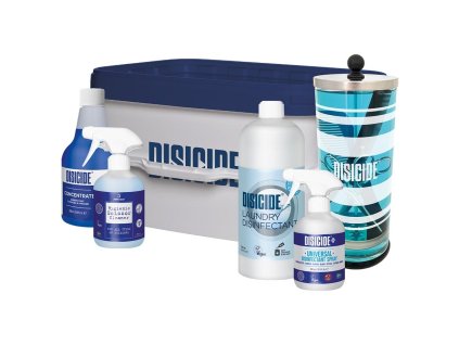 Súprava dezinfekčných prostriedkov pre kaderníctva a barber shopy DISICIDE Start set White