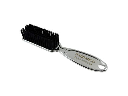 Strieborná kefa na fade BARBERCO Silver fade brush