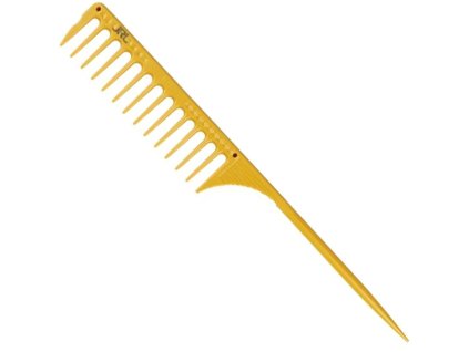 Profesionálny tupírovací hrebeň JRL Fine teeth tail comb J104 - žltý