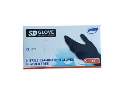 Nitrilové rukavice čierne S 100ks
