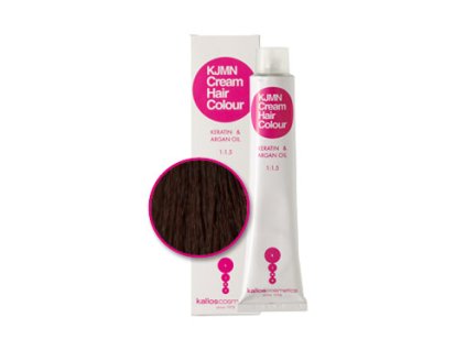 Kallos KJMN krémová farba na vlasy 4.5 medium mahagónovo hnedá 100 ml