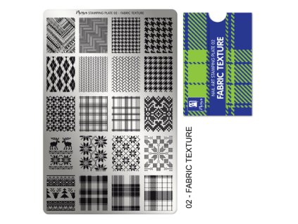 Moyra Stamping Platňa na pečiatkovanie č. 02 Fabric texture