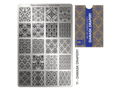 Moyra Stamping Platňa na pečiatkovanie č. 11 Damask drapery
