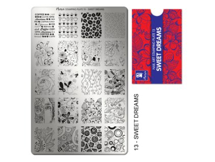 Moyra Stamping Platňa na pečiatkovanie č. 13 Sweet Dreams