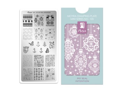 Moyra Stamping Mini platňa na pečiatkovanie č. 105