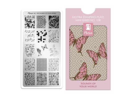 Moyra Stamping Mini platňa na pečiatkovanie č. 108