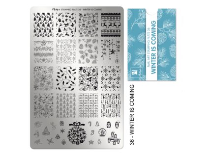 Moyra Stamping Platňa na pečiatkovanie č. 36 Winter is coming