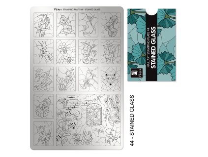 Moyra Stamping Platňa na pečiatkovanie č. 44 Stained glass