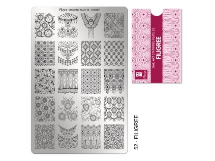 Moyra Stamping Platňa na pečiatkovanie č. 52 Filigree
